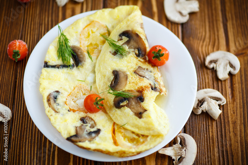Omelet with mushrooms