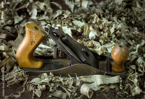 Obraz na plátně Jack plane, shavings, scobs