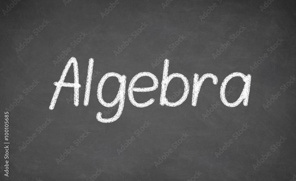 Algebra lesson on blackboard or chalkboard. Algebra lesson on blackboard or chalkboard.