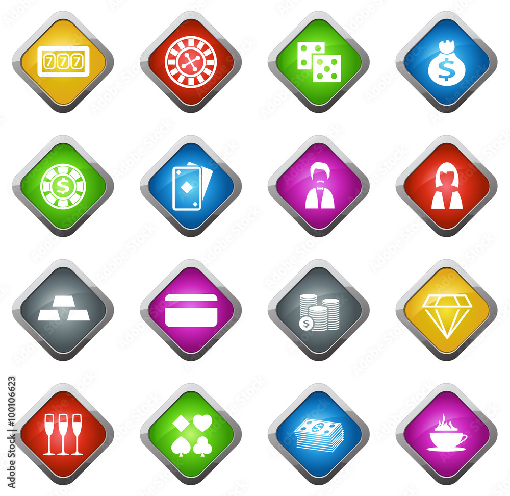 Casino icons set Casino icons set