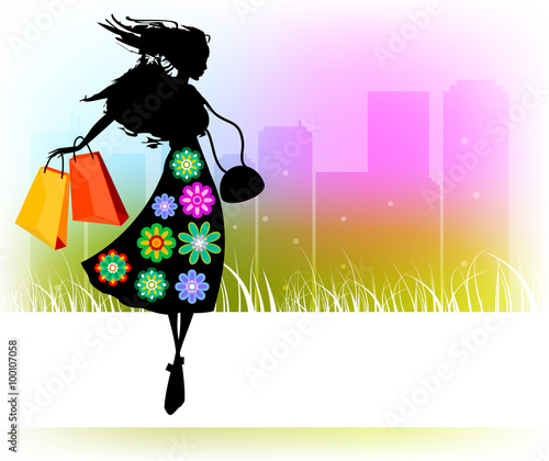 Spring shopping in the city