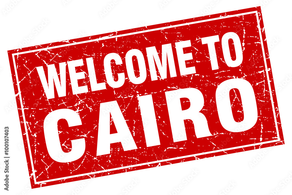 Cairo red square grunge welcome to stamp Cairo red square grunge welcome to stamp