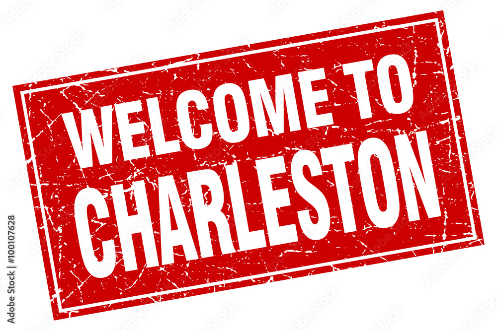 Charleston red square grunge welcome to stamp Charleston red square grunge welcome to stamp