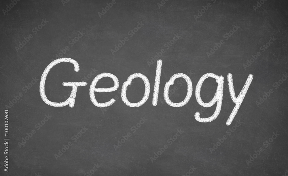 Geology lesson on blackboard or chalkboard. Geology lesson on blackboard or chalkboard.