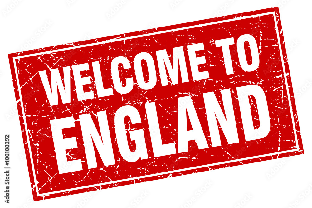 England red square grunge welcome to stamp England red square grunge welcome to stamp