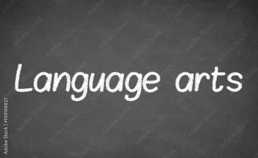 Language arts lesson on blackboard or chalkboard. Language arts lesson on blackboard or chalkboard.
