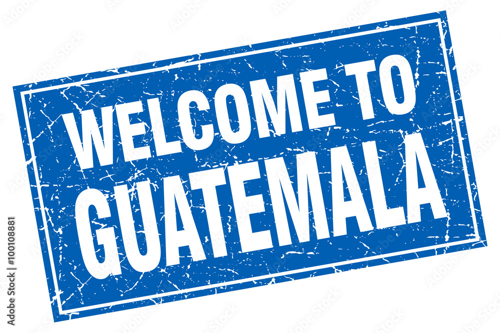 Guatemala blue square grunge welcome to stamp Guatemala blue square grunge welcome to stamp