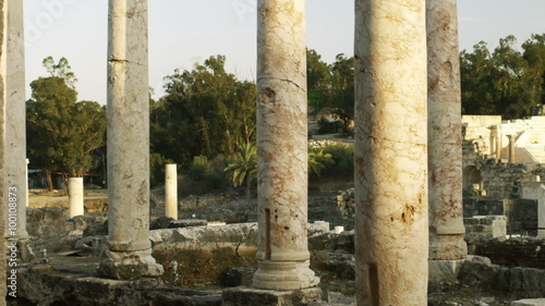 Royalty Free Stock Video Footage of Beit She'an columns shot in Israel at 4k with Red. photo