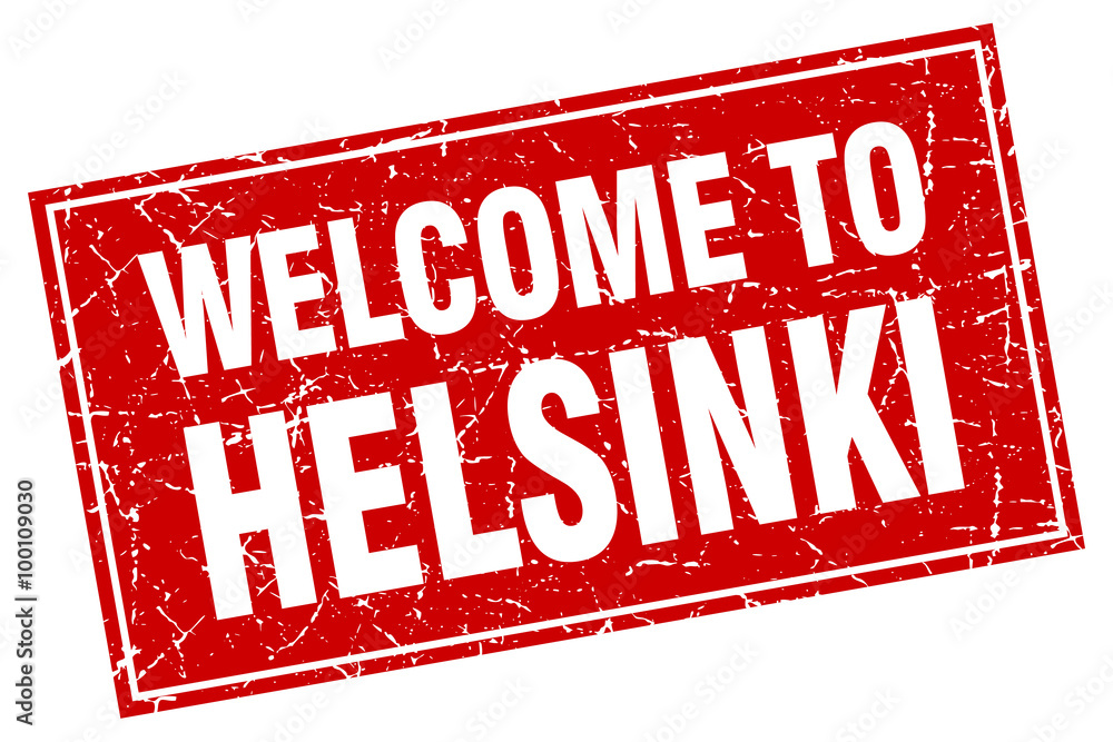 Helsinki red square grunge welcome to stamp Helsinki red square grunge welcome to stamp