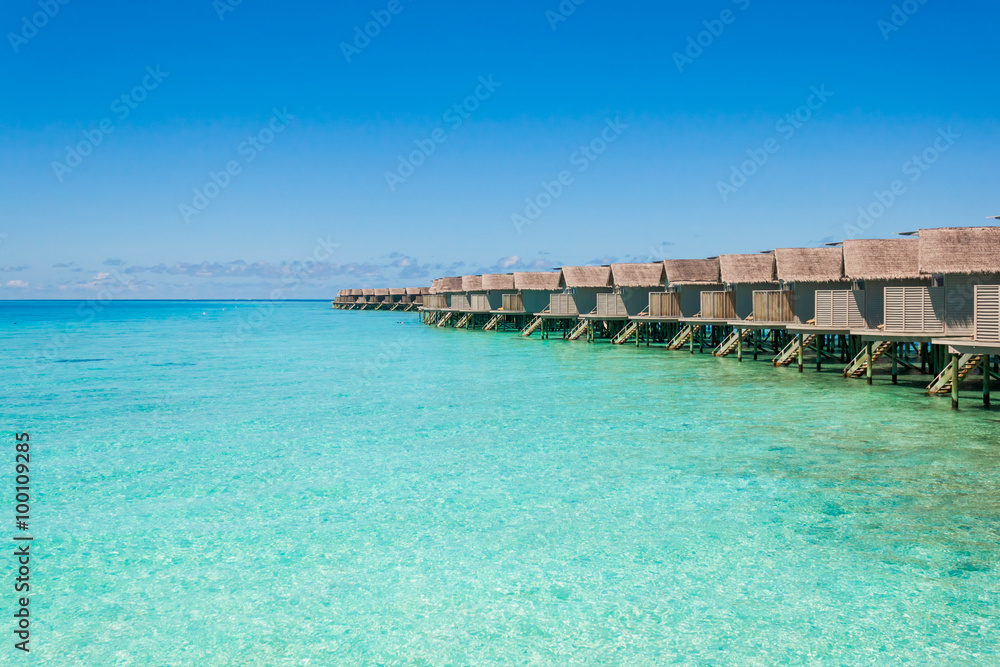 Beautiful beach landscape at Maldives.