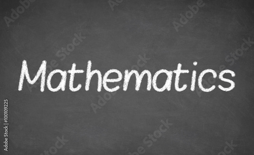 mathematics lesson on blackboard or chalkboard.