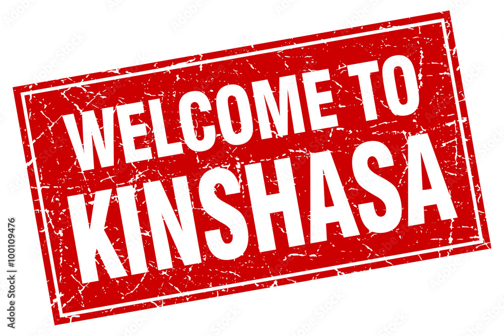 Kinshasa red square grunge welcome to stamp Kinshasa red square grunge welcome to stamp
