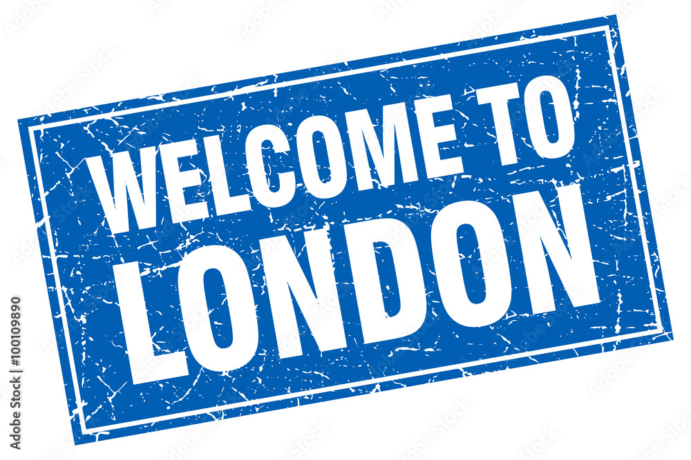 London blue square grunge welcome to stamp London blue square grunge welcome to stamp
