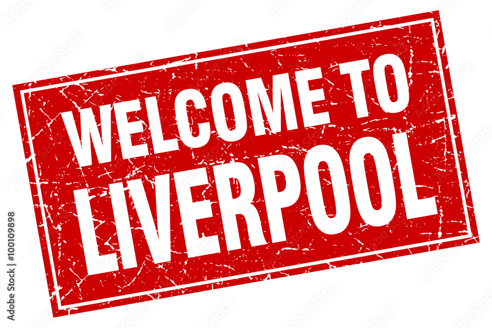 Liverpool red square grunge welcome to stamp Liverpool red square grunge welcome to stamp