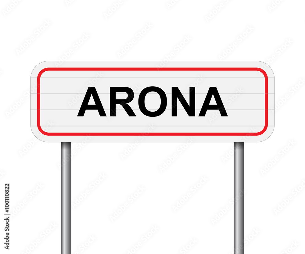 Welcome to Arona Spain road sign vector Welcome to Arona Spain road sign vector