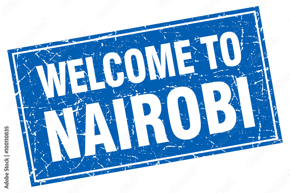 Nairobi blue square grunge welcome to stamp Nairobi blue square grunge welcome to stamp