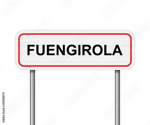 Welcome to Fuengirola Spain road sign vector