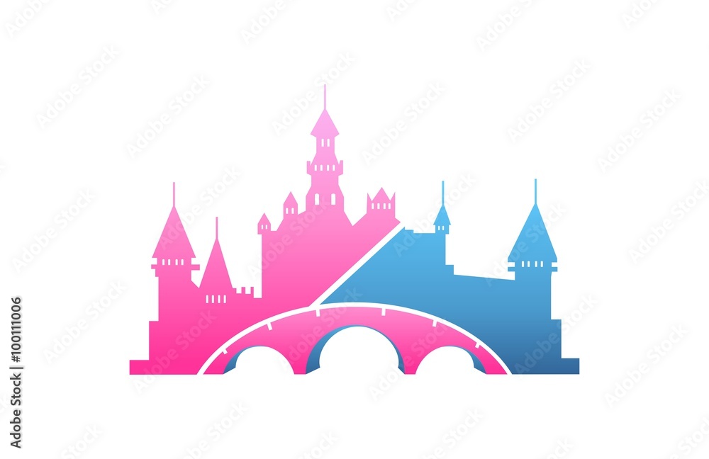 castle icon vector