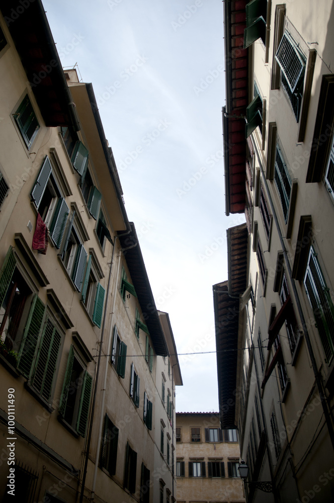 Old narrow streets and building Firenze,italy