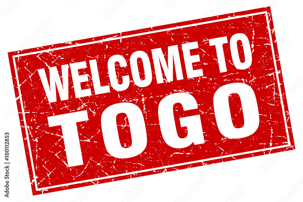 Togo red square grunge welcome to stamp Togo red square grunge welcome to stamp