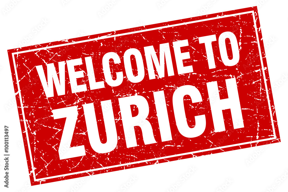 Zurich red square grunge welcome to stamp Zurich red square grunge welcome to stamp