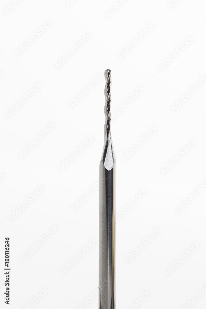 End mill tool isolated on white background End mill tool isolated on white background