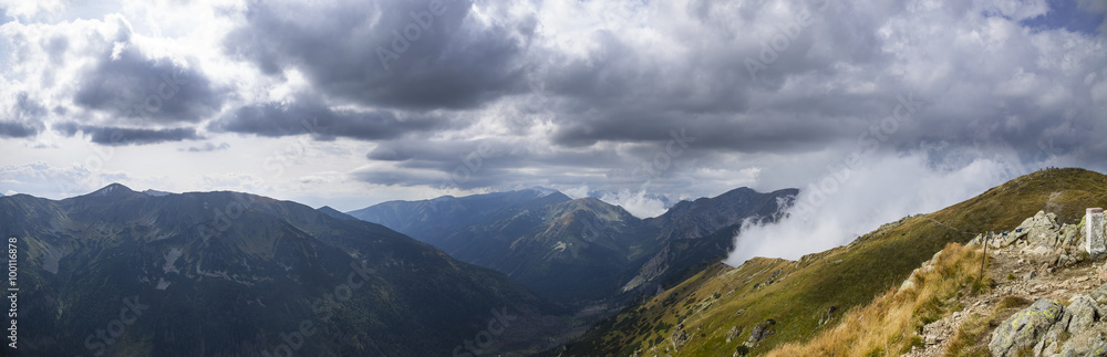 Panorama of Tatra mountains near Zakopane / Kasprowy Wierch 