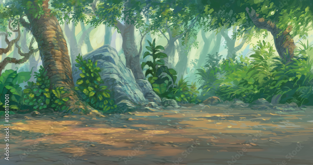 Obraz premium forest painting