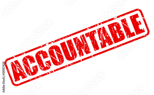 Accountable red stamp text