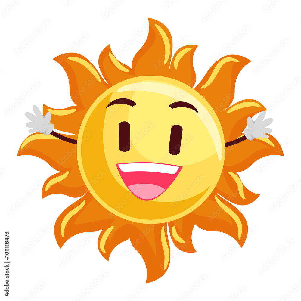Smiling Sun Mascot