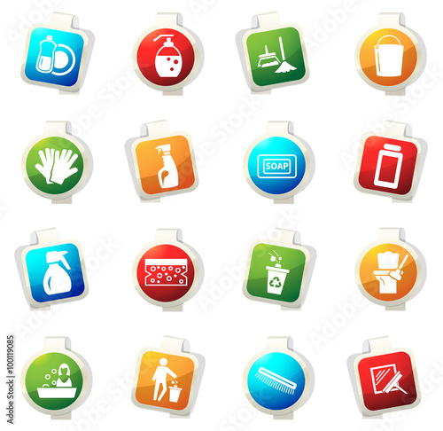 Cleaning company icons