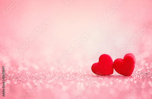 Fotótapéta red Heart shapes for valentines day background