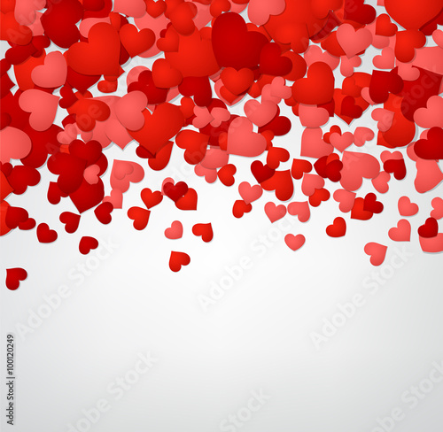 Fototapeta Naklejka Na Ścianę i Meble -  Valentine background with hearts.
