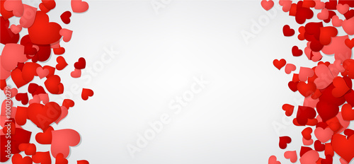 Valentine background with hearts.