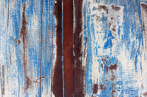 grunge colorful wooden panels as background.