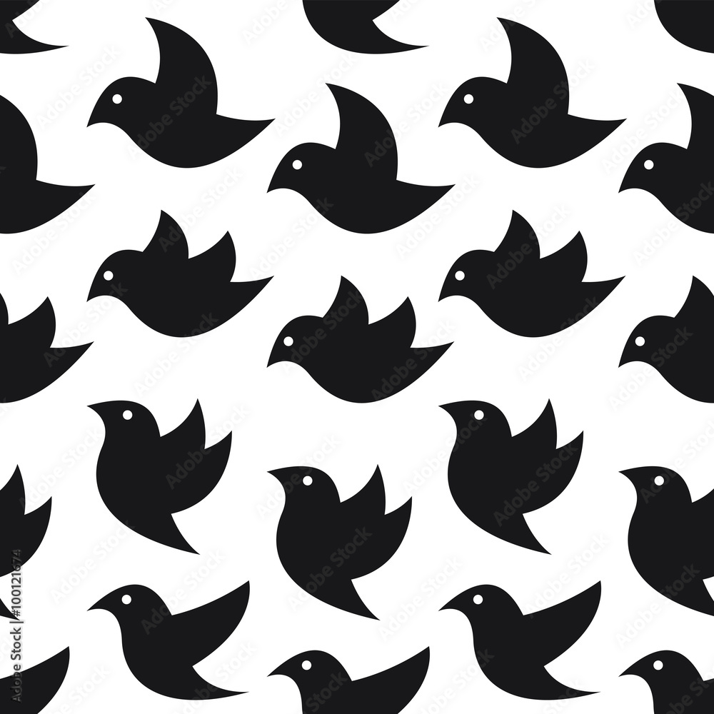 Bird vector art background design for fabric and decor. Seamless Bird vector art background design for fabric and decor. Seamless