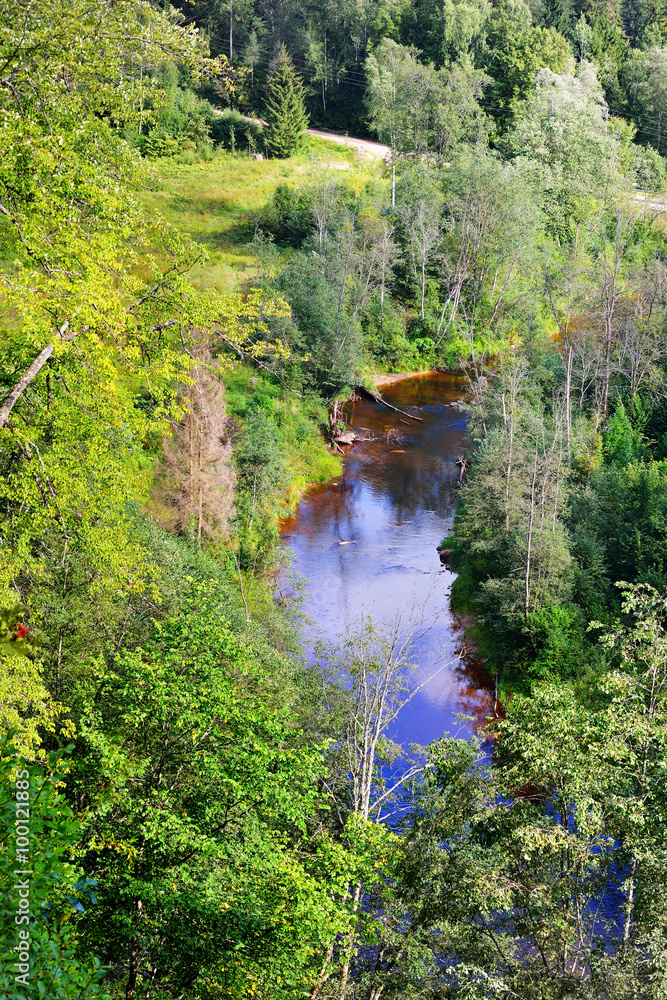 Amata river valley in Gauja national park, Latvia