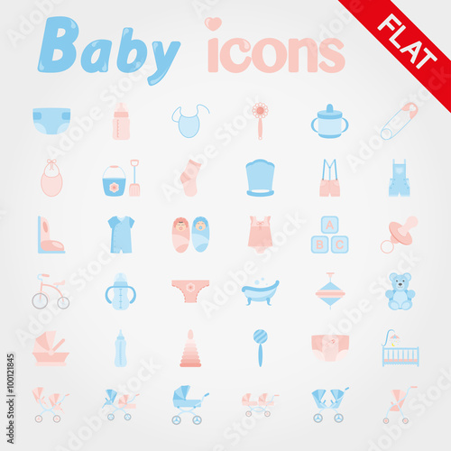 Baby. Icon set.
