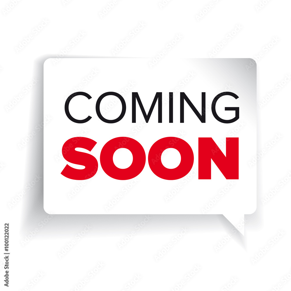 Coming soon paper label vector Coming soon paper label vector