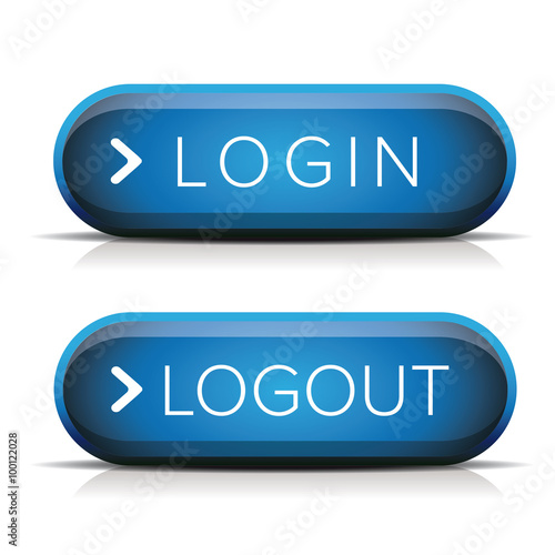 фотографія Login logout button vector