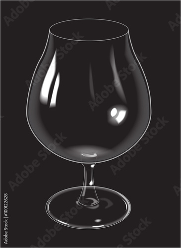 Empty cognac glass