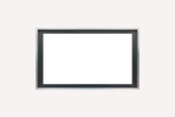 Blank metal building name plate isolate on white background
