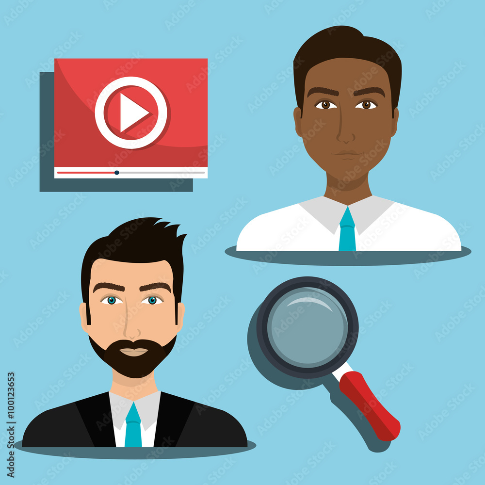 Business people and digital marketing Business people and digital marketing