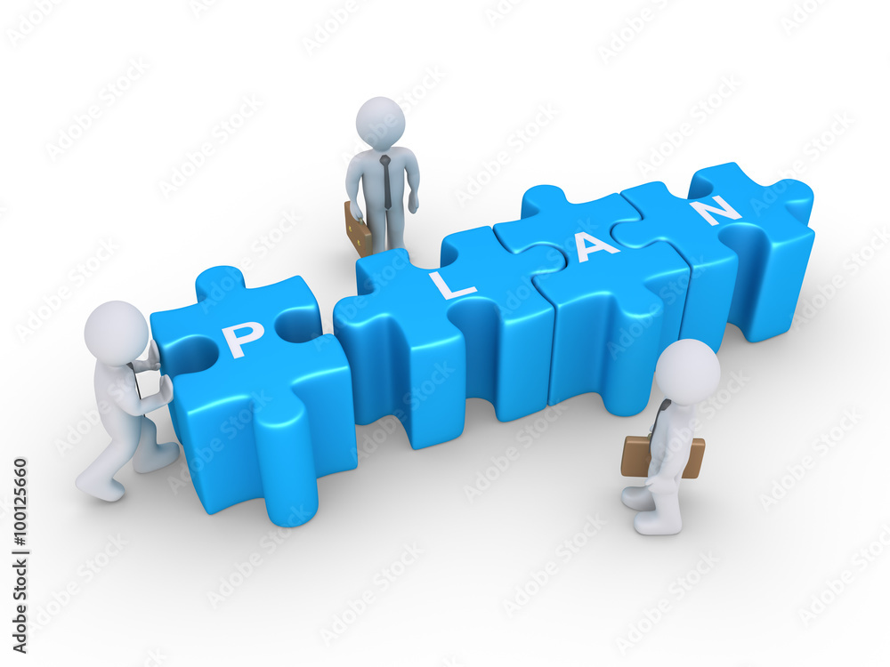 Puzzle pieces and business plan Puzzle pieces and business plan