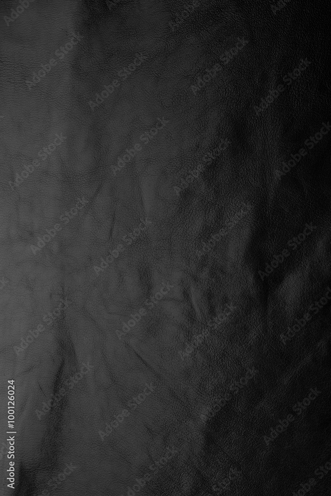 Fototapeta premium Black leather square background, leather texture.