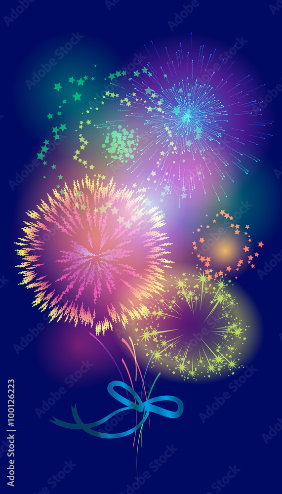Vector bouquet of fireworks Vector bouquet of fireworks