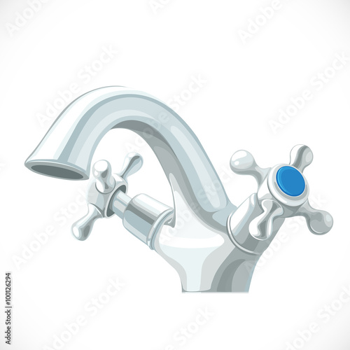 The water faucet isolated on a white background