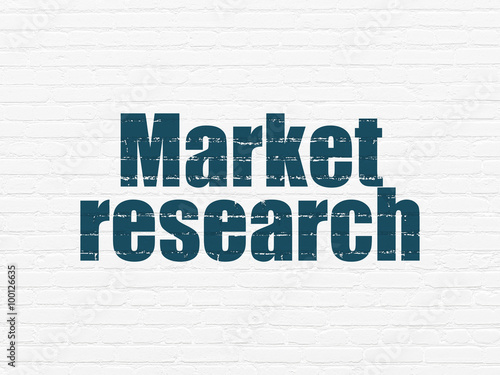 Marketing concept: Market Research on wall background