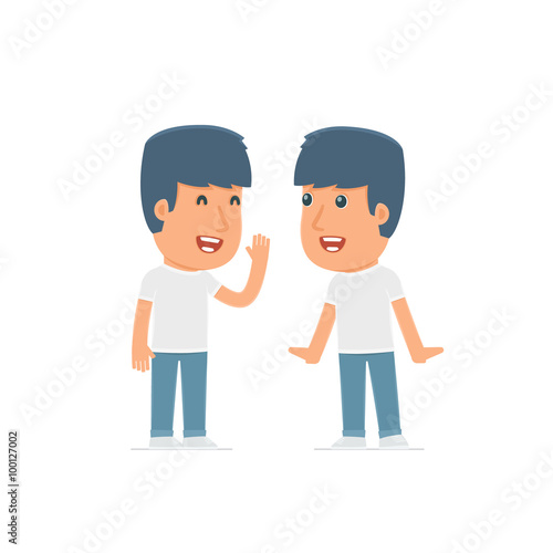 Cunning Character Activist gossiping and telling secret to his f