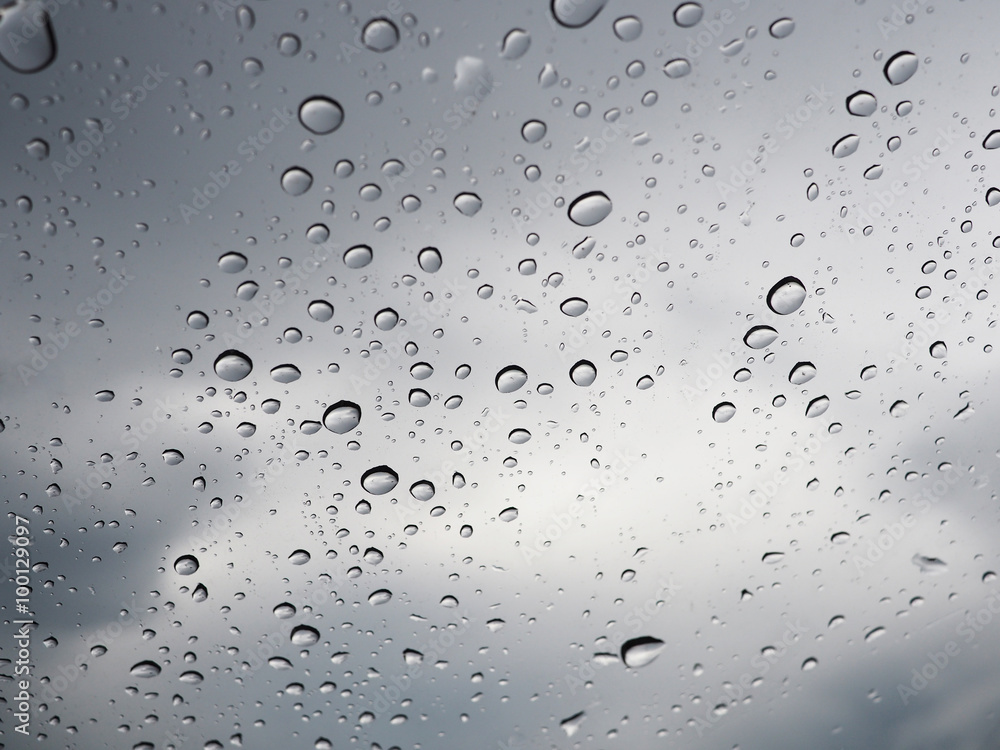Rain drop on mirror Rain drop on mirror